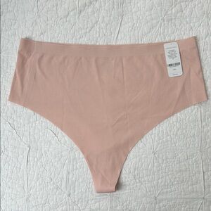 UNDERSTANCE Seamless Pink High-Waist Thong. XXL